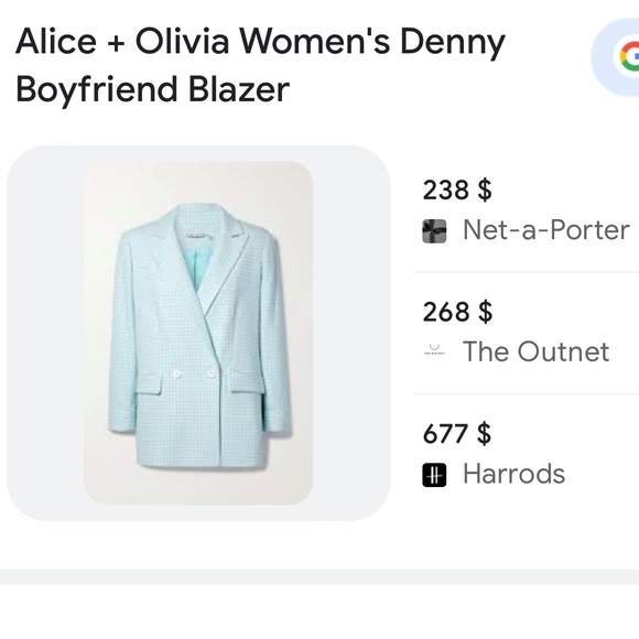 NWT Alice and Olivia Justin Longline Houndstooth Blazer Jacket - Picture 16 of 17